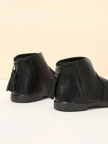 Infantil Botas sin cordones con cremallera trasera - Negro - Ver 2