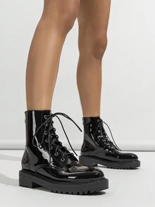 女士時尚靴子 - 黑色 - 查看 5