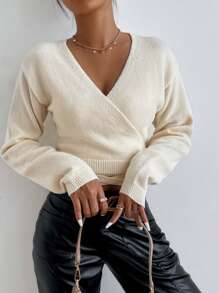 Chiquease 圍裹後綁帶開襟衫