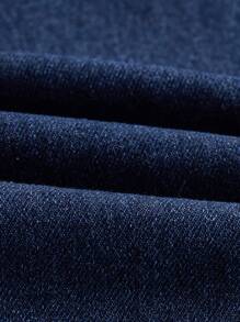 SHEIN X ELOISA & ORSON SHEIN MOD Jeans con puntada con cinturón de pierna ancha
