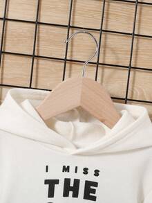 SHEIN 嬰兒男女款休閒加厚帶可愛3d帽子紋身的連帽衫,長袖 - 彩色 - 查看 6