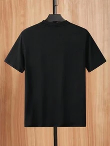 Men Halloween Print Tee - Black - View 2