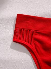 5 piezas Bragas unicolor de talle alto - Multicolor - Ver 3