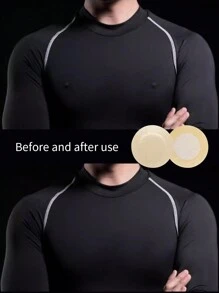 20pairs Men's Anti-friction Nipple Covers For Sports - Apricot - View 1
