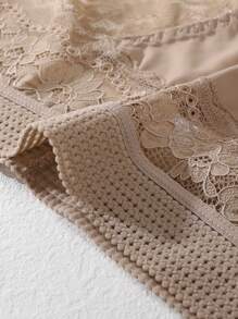 SHEIN Lencería De Encaje Floral Para La Ropa Interior Femenina - Caqui - Ver 8