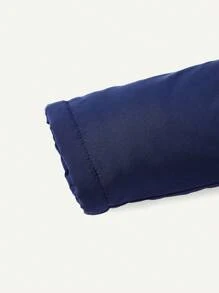 男嬰毛絨飾邊連帽保暖襯裡派克大衣 - 藏蓝色 - 查看 7