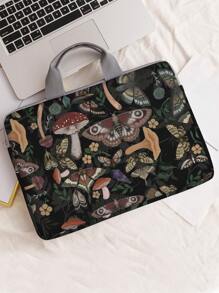 ROMWE Fairycore Boho Mushroom & Butterfly Pattern Laptop Bag - Multicolor - View 5