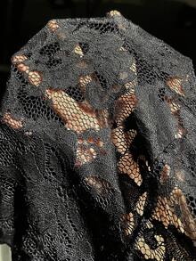 Flirla Cộng với áo ren phía trước xếp nếp không có áo ngực - màu đen - Xem 8