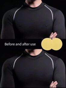 20雙男士極簡風格乳貼 - 杏色 - 查看 1