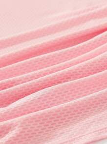 Drawstring Side Solid Sports Tank Top - Pink - View 7