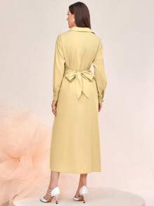 Modelyn Robe Unicolore À Bouton