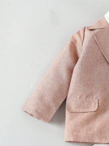 SHEIN 男婴绅士西装外套和裤子，时尚优雅，适合生日派对、晚会、婚礼、宝宝百天庆典和一岁生日