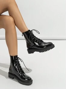 女士時尚靴子 - 黑色 - 查看 1