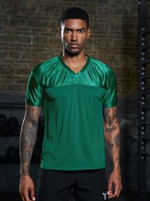 Manfinity Sport Corelite Camiseta deportiva para hombres con cuello en V para entrenamiento - Multicolor - Ver 6