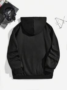 青少年男孩字母圖案連帽衫