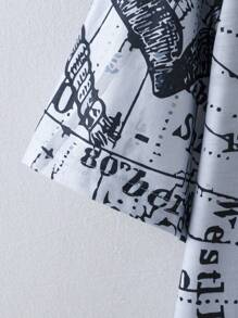 Manfinity LEGND Men Plus Anchor Print Tee - Grey - View 4