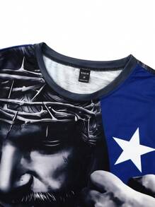 Manfinity LEGND Men Flag Print Tee - Multicolor - View 6