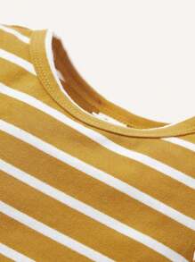 緊身嬰兒男孩睡衣套裝，條紋彩塊上衣和褲子，4入 - 綠色 - 查看 9