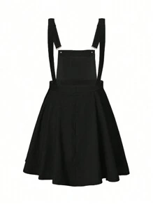 Calvaya 加大纯色连身裙 背带裙