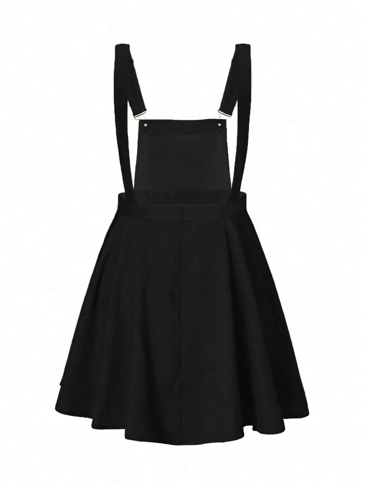 black overall dress Cargo Core Zip durable for daily use Leather Overall Dress