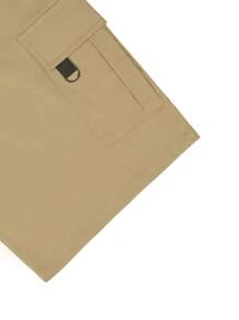 Manfinity Homme Loose Fit Men's Cargo Shorts With Flap Pocket And Drawstring Waist - Khaki - View 6