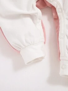 SHEIN 女嬰卡通圖案撞色連身褲 - 彩色 - 查看 3