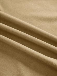 SHEIN EZwear 聖誕圖案T恤 - 卡其色 - 查看 3