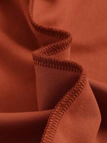 SHEIN MOD 純色掛脖洋裝 - 棕色 - 查看 3