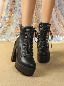 Botas de moda para mujer - Negro - Ver 5