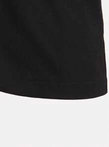 Tween Boy Solid Single Breasted Blazer & Suit Pants - Black - View 6