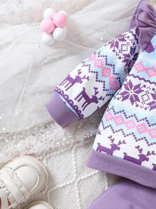 Bluza i spodnie dresowe dla dziewczynki Baby Print z falbanami