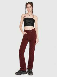 Top tubo crop unicolor - Negro - Ver 1