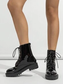 女士時尚靴子 - 黑色 - 查看 4