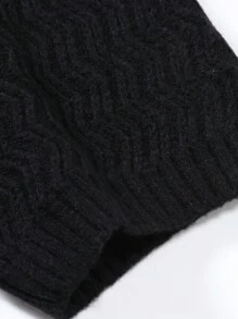 Manfinity Homme Men Solid Mock Neck Knit Top - Black - View 6