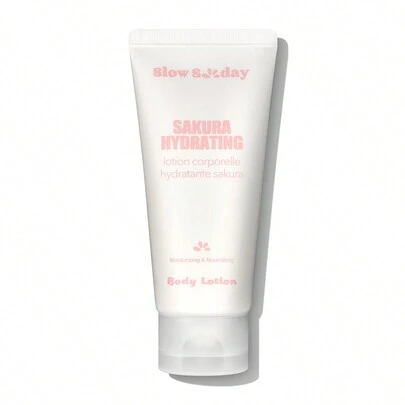 Loción corporal hidratante Sakura de SlowSunday, con múltiples aceites vegetales, hidratación natural, suavizante, calmante de la piel, nutrición profunda, adecuada para el verano, Y2K, ideal para fiestas