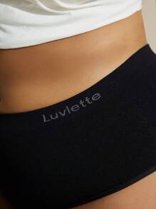 LUVLETTE Plus 3 条装高腰无缝三角裤女士内衣内裤套装 - 彩色 - 查看 6