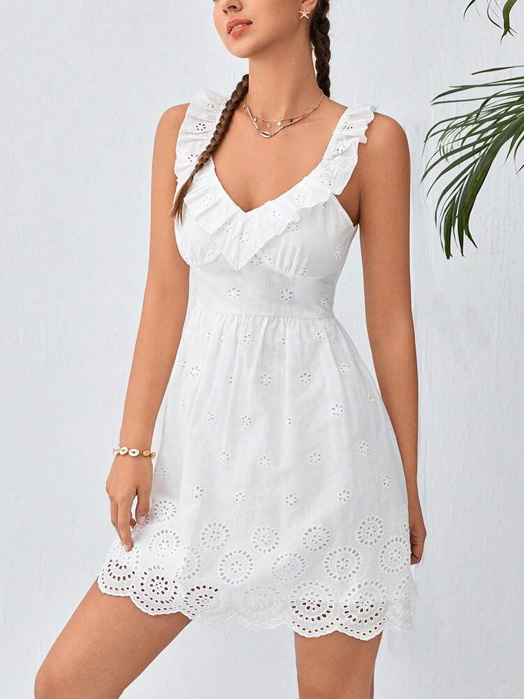 Ruffle Trim Schiffy Dress