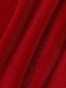 Baby Girl Zip Up Hooded Jacket & Pants - Red - View 8