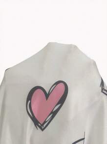 愛心圖案荷葉邊吊帶睡裙 - 粉色 - 查看 7