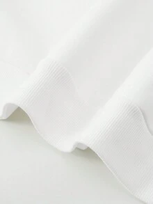 Manfinity Homme Loose Men's Letter Graphic Hoodie With Kangaroo Pocket And Drawstring - White - View 3