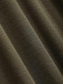 DAZY 純色圓領修身洋裝 - 橄欖綠 - 查看 7