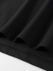 Claim Dot 男士标语图案落肩长袖T恤，字母，日式风格，适合秋季外出