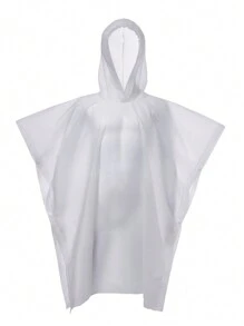 Kids' Rain Poncho For Daily Use - White - View 1