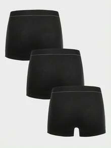 男士3入組織帶拼接腰帶平角內褲