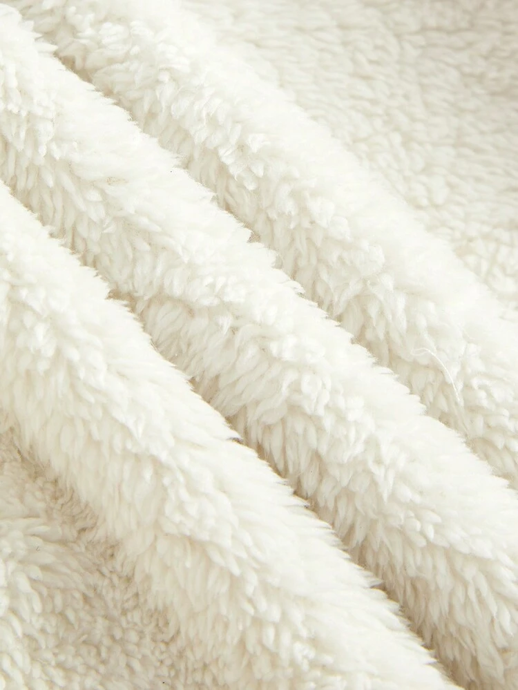 Baby Girl Cartoon Graphic Zip Up Thermal Sweatshirt