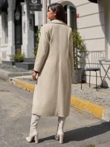 RueChic Mantel mit Revers, Klappe Detail,