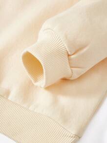 Young Girl Butterfly & Floral Print Sweatshirt - Beige - View 4