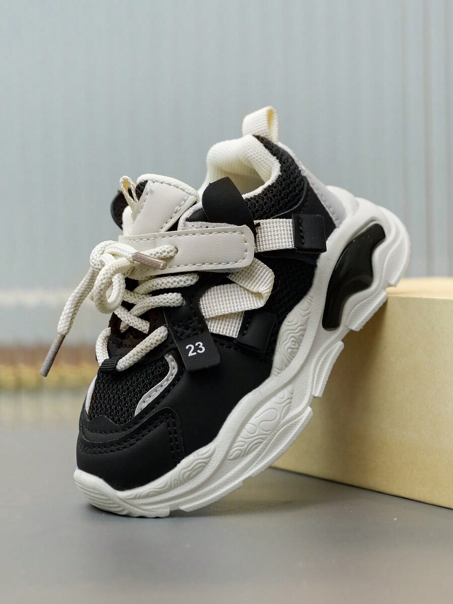 Breathable Mesh Baby Athletic Shoes With Soft Sole, Chunky Sneakers