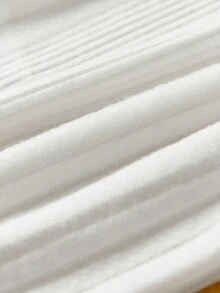 SHEIN Baby Girl 2pcs Ribbed Knit Tee - Light Grey - View 4