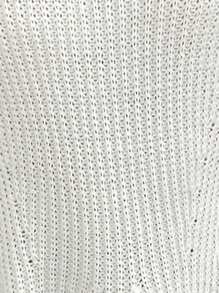 SHEIN Clasi 翻折露肩羅紋針織毛衣